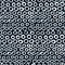 Vector seamless artistic pattern. Hand drawn doodle dots, circles white on black background.