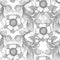 Vector seamless background. Beautiful gray fantastic floral border ornament delicate.