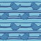 Vector seamless background with cute whales on striped background