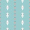 Vector seamless background. Kawai rabbit and carrot on the blue background, cartoon bunny. Vector illustration