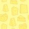 Vector Seamless Background with Porous Cheese