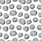 Vector Seamless background with Stylized stones, abstract shapes. Hand drawn on a white background. Black and white