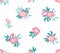 Vector seamless background with wild roses, vintage style.