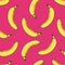 Vector seamless banana pattern. Modern tropical print