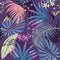 vector seamless beautiful artistic summer pastale bright tropical pattern with exotic forest. Colorful cute original stylish