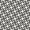 Vector Seamless Black And White Abstract Geometric Cross Tiling Line Pattern