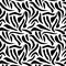 Vector Seamless Black and White Geometric curve line Pattern Background