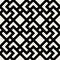 Vector Seamless Black and White Geometric Rhombus Cross Square Tile Pattern