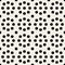 Vector Seamless Black and White Geometric Rounded Circles Retro Polka Dots Pattern