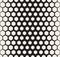 Vector Seamless Black and White Halftone Hexagonal Grid Pattern