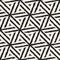 Vector Seamless Black And White Hand Painted Line Geometric Hexagonal Stars Pattern