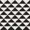 Vector Seamless Black And White Hand Painted Line Geometric Triangles Checker Pattern