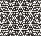 Vector Seamless Black And White Hexagonal Star Islamic Ornamental Pattern