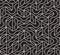 Vector Seamless Black And White Irregular Arc Lines Maze Pattern