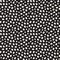 Vector Seamless Black And White Irregular Jumble Ellipses and Circles Pattern