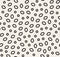 Vector Seamless Black And White Irregular Jumble Outlined Ellipses and Circles Pattern