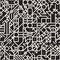 Vector Seamless Black And White Irregular Lines Techno Grid Pattern