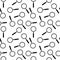 Vector Seamless Black and White magnifying glass Pattern Background