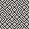 Vector Seamless Black And White Maze Lines Geometric Pattern