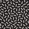 Vector Seamless Black and White Memphis Lines Jumble Pattern