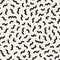 Vector Seamless Black and White Memphis Lines Jumble Pattern