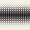 Vector Seamless Black and White Morphing Star Halftone Grid Gradient Pattern Geometric Background