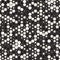 Vector Seamless Black and White Random Hexagons Honeycomb Pattern