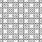 Vector seamless Black and White repeated design circles flowers white background vector illustrations