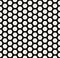 Vector Seamless Black and White Rounded Hexagon Line Grid HoneyComb Simple Pattern