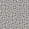 Vector Seamless Black And White Rounded Irregular Maze Lines Pattern