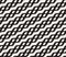 Vector Seamless Black and White Rounded Wavy Diagonal Line Ellipse Pattern