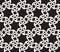 Vector Seamless Black And White Rounded Wavy Interlacing Line Geometric Stars Pattern