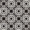 Vector Seamless Black And White Simple Cross Square Ethnic Quilt Pattern