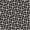 Vector Seamless Black & White Square Maze Grid Pattern
