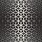 Vector Seamless Black And White Star Cube Geometric Grid Halftone Line Pattern