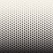 Vector Seamless Black and White Transition Halftone Hexagonal Grid Pattern