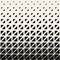 Vector Seamless Black And White Triangle Grid Halftone Pattern