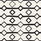 Vector Seamless Childlike Pattern. Monochrome Hand Drawn Geometric Shapes Texture