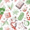 Vector seamless Christmas pattern.