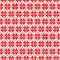 Vector seamless Christmas pattern for sweater with red elements on white background.