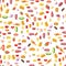 Vector seamless color pattern everyday food