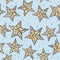 Vector seamless colorful stars pattern