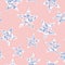 Vector seamless colorful stars pattern. Rose Quartz and Serenity colors