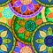 Vector Seamless Colour Mandala Pattern