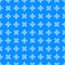 Vector seamless cross pattern - geometric bright minimalistic design. Blue repeatable simple background