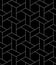 Vector seamless cubic hexagon pattern. Modern stylish thin linear texture