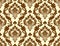 Vector seamless damask pattern as a background. Old fashioned luxurious classic baroque stamp to create wallpaper, textiles