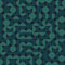 Vector Seamless Dark Green Geometric Semi Circle Irregular Blocks Retro Pattern