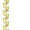 Vector seamless decorative border of avocado slice