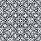 Vector seamless decorative floral pattern. Black and white color